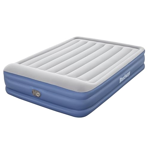 Bestway TriTech Luftbett Vento mit integrierter Elektropumpe Double XL/Mid 203 x 152 x 46 cm, Blau von Bestway