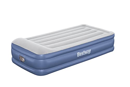 Bestway TriTech Luftbett Vento mit integrierter Elektropumpe Single XL/Mid 191 x 97 x 46 cm, Blau von Bestway