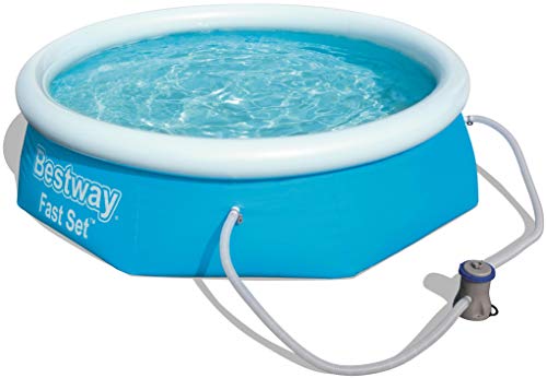 Fast Set Pool Set rund, mit Kartuschenfilterpumpe, 244x66 cm, blau von Bestway
