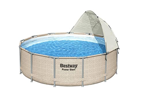 Flowclear Sonnenblende für Pool, rund, kompatibel mit 3,4-4,7 m runden Aufstellpools von Bestway