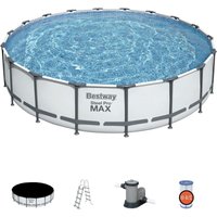 Frame Pool mit Filterpumpe Leiter Zubehör 549x122cm Steel Pro Set 56462 - Bestway von Bestway