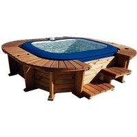 Whirlpool aus Holz K2O Malibu für 4-6 Personen Quadratisch 250x275x71 cm von K2O