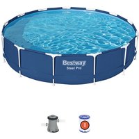 Oberirdisches Schwimmbad Bestway Steel Pro 396x84 cm mit Kartuschenfilter 2.006 l/h von Bestway