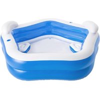 Bestway - Planschbecken Family Pool Fun 213 x 206 x 69 cm Blau von Bestway