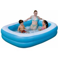 Bestway - Planschbecken family Pool rechteckig 211 x 132 cm Blau/Weiß von Bestway