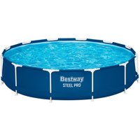Steel Pro™ Frame Pool ohne Pumpe Ø 366 x 76 cm, dunkelblau, rund von Bestway