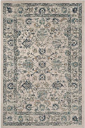 SAFAVIEH Traditionell Teppich für Wohnzimmer, Esszimmer, Schlafzimmer - Carmel Collection, Kurzer Flor, Marine und Beige, 244 X 305 cm von Safavieh