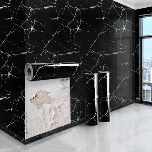 Beswitory 2 Rolle Selbstklebend Tapete Schwarz Marmor Klebefolie Möbel Wandpapier Selbstklebende Wandaufkleber Dekorative Möbelfolie Selbstklebende Folie für Möbel Küche Schrank Wasserdicht 300x40cm Beswitory 2 Rolle Selbstklebend Tapete Schwarz Marmor Klebefolie Möbel Wandpapier Selbstklebende Wandaufkleber Dekorative Möbelfolie Selbstklebende Folie für Möbel Küche Schrank Wasserdicht 300x40cm von Beswitory
