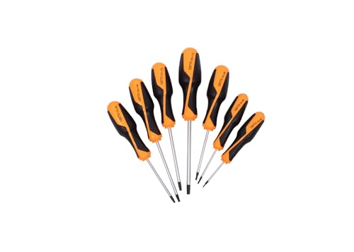 Beta 1267T/D7 - Stiftschlüssel mit Griff, für Tor-Schrauben, Innensechskantschlüssel (verarbeitet mit einem ergonomischem Griff, robustes Werkzeug, langlebiges Material), Schwarz/Orange von Beta