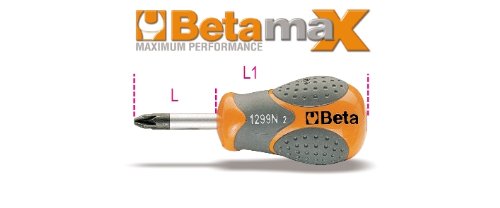 Beta 1299N/PZK 1 - Schraubendreher für Pozidriv®- und Supadriv®-Schrauben, extrakurze Ausführung von Beta