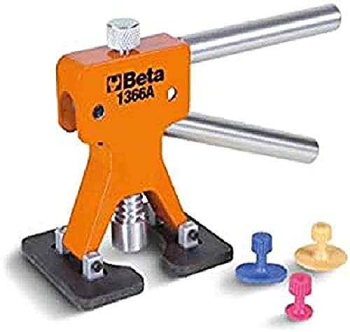 Beta 1366A Dellenentfernerwerkzeug, Werkstatt Zubehör (Werkzeug mit 19 Zugknöpfen, schnelles & funktionelles Tool, Dellen Werkzeug für kleine Beulen, Dellenentferner Tool) von Beta