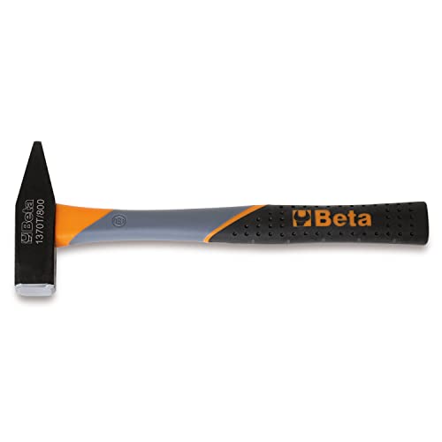 Beta 1370T Schlosserhammer, Universalhammer (Tool Länge: 280 mm, Werkzeug Stiel aus Fasern, Hammer aus robustem Material, höchste Qualität aus Italien, deutsches Modell), Schwarz/Orange von Beta