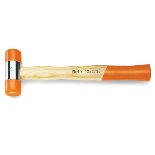 Beta 1390 28 Holzhammer mit Kunststoffkopf, Zimmermannshammer (Werkzeug mit Holzgriff, austauschbare Kunststoffknäufe, robuster Hammer für die Werkstatt, hochwertiger Schlosserhammer) von Beta