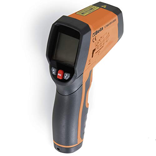 BETA 1760/IR1000 Infrarot-Digitalthermometer mit doppeltem Laserpoint, Digital Thermometer Werkstattzubehör (Temperaturmessbereich: -50 ÷ 1000 °C, Emissionsgrad: 0,1 ÷ 1 regulierbar), Orange von Beta
