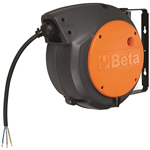 Beta - 1844 15-H05 Automatik-Wickler mit Thermoschutz und Kabel 3Gx1.5 mm², Kabellänge 1 m, 180° schwenkbare Halterung und zweite Schnellsteckbügel, 018420821 von Beta