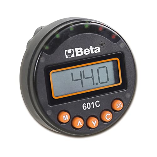 Beta 601C Drehwinkel-Meßgerät mit Digitalanzeige (Drehmomentadapter, inkl. Etui und zwei AAA-Batterien, Winkelgenauigkeit +/- 2%, für rechts- und linksgängigen Anzug, 70 Gramm) von Beta