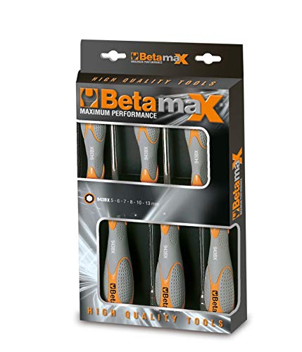 Beta 944BX/D6 - Sechskant-Steckschlüsselsatz, 6teilig, mit Bimaterial-Griff (Art. 943BX) von Beta