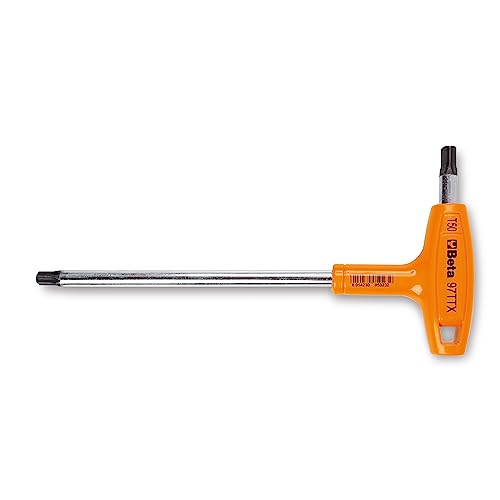 Beta 97TTX 20 - Stiftschlüssel mit Griff, für Torx-Schrauben (robustes Werkzeug, Imbusschlüssel, Länge: 17,9 cm, Gewicht: 36 Gramm, Farbe: Orange / Silber) von Beta