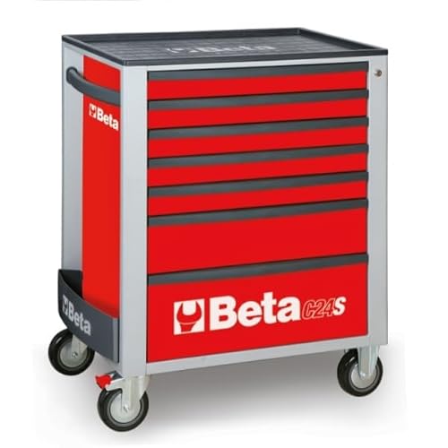 Beta - C24S/7-R Mobiler Werkzeugkasten mit 7 Schubladen mit Arbeitsplatte aus hochfestem ABS - Rot Beta - C24S/7-R Mobiler Werkzeugkasten mit 7 Schubladen mit Arbeitsplatte aus hochfestem ABS - Rot von Beta