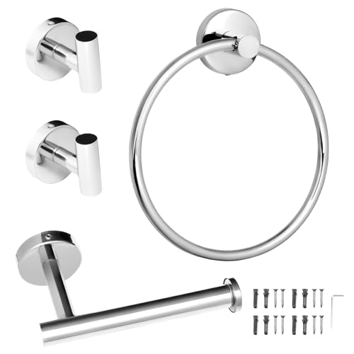 Handtuchhalter aus poliertem Chrom, 4 Stück, Badezimmer-Sets 12-0404 Handtuchhalter aus poliertem Chrom, 4 Stück, Badezimmer-Sets 12-0404 von Betadistor