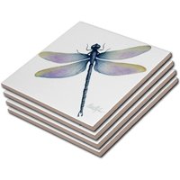 Libelle Fliese, Keramikfliese, Untersetzer, Glanz Tile Art, Staffelei Zurück Optional von BethStephensArt