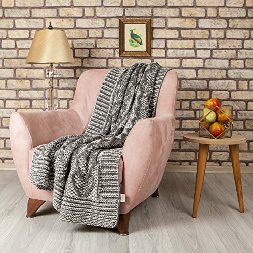 Homemania Plaid, Wolle, Acryl, 130 x 170 cm Homemania Plaid, Wolle, Acryl, 130 x 170 cm von Betires Home