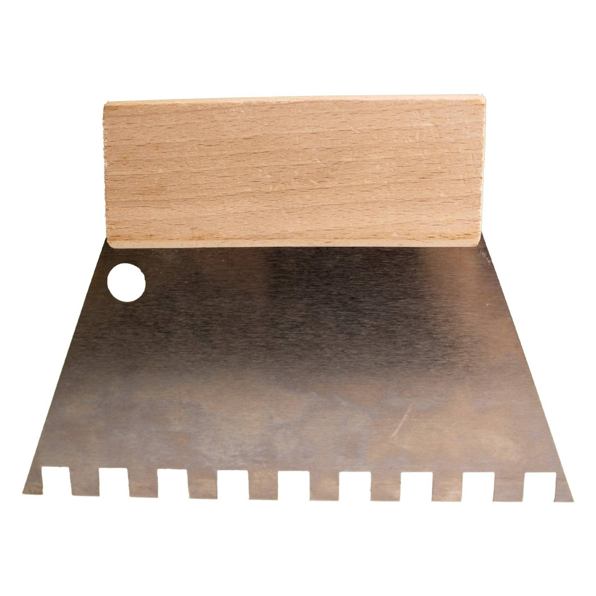 Zahnspachtel mit Holzgriff | 10mm x 10mm Zahnung von Betonfarben Shop