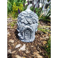 steinfigur Feenhaus Fairy House Feen Feenhäuser Fairys Favor Pilz von BetonhexeShop