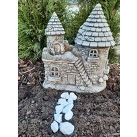 steinfigur Feenhaus Fairy House Feen Feenhäuser Fairys Groß von BetonhexeShop