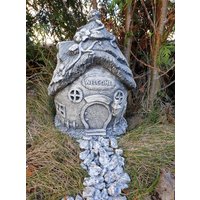 steinfigur Feenhaus Fairy House Feen Feenhäuser Fairys von BetonhexeShop