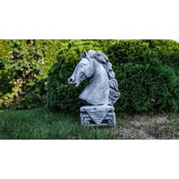steinfigur Pferde Büste Massiv Dekofigur von BetonhexeShop