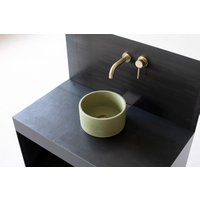 Kleines Waschbecken. Gästebuch Spültisch Aus Beton. Olivgrün Btn112. D25cm Kleines Waschbecken. Gästebuch Spültisch Aus Beton. Olivgrün Btn112. D25cm von BetonoLT