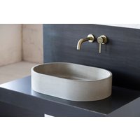 Ovales Betonwaschbecken | Waschbecken Gefäßspüle Zwei Größen Viele Farben von BetonoLT