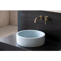 Rundes Waschbecken Aus Beton. Waschbecken. D40cm 15 3/4 Zoll. Hellblau Btn105 Rundes Waschbecken Aus Beton. Waschbecken. D40cm 15 3/4 Zoll. Hellblau Btn105 von BetonoLT