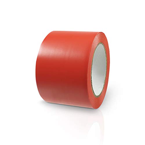 Betriebsausstattung24® Bodenmarkierungsband | Markierungsband für den Innen- & Außenbereich | Selbstklebend | PVC | Farbe: rot | BxL: 5,0 cm x 33,0 m von Betriebsausstattung24