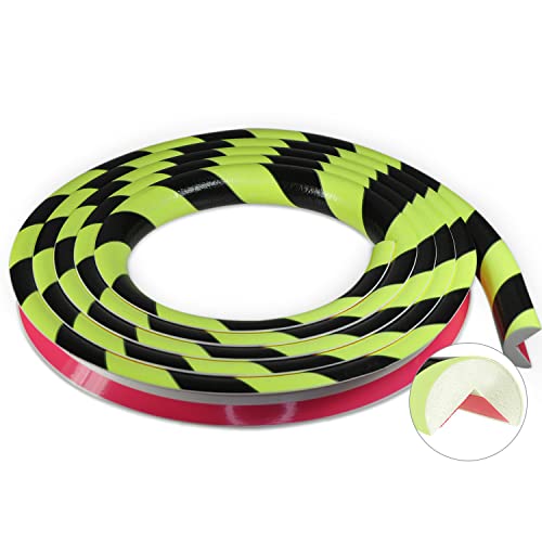 Betriebsausstattung24 Eckschutzprofil Typ A - Länge: 5,0 m - Material: hochflexiblem Polyurethan-Schaum - Selbstklebend - Farbe: neon/schwarz - Kantenschutz von Betriebsausstattung24
