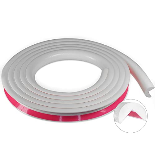 Betriebsausstattung24 Eckschutzprofil Typ A - Länge: 5,0 m - Material: hochflexiblem Polyurethan-Schaum - Selbstklebend - Farbe: weiß - Kantenschutz von Betriebsausstattung24