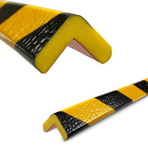 Betriebsausstattung24 Eckschutzprofil Typ E - gelb/schwarz - selbstklebend - Länge: 1,0 m von Betriebsausstattung24