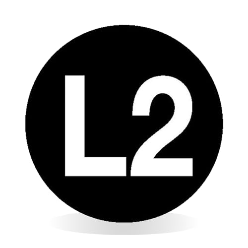 Betriebsaustattung24 Kennzeichnung elektrischer Leiter "L2" (Außenleiter 2) - PVC-Foli, selbstklebend - 28 Nutzen auf Bogen - 2,0 cm Ø - Etiketten auf Bogen von Betriebsausstattung24