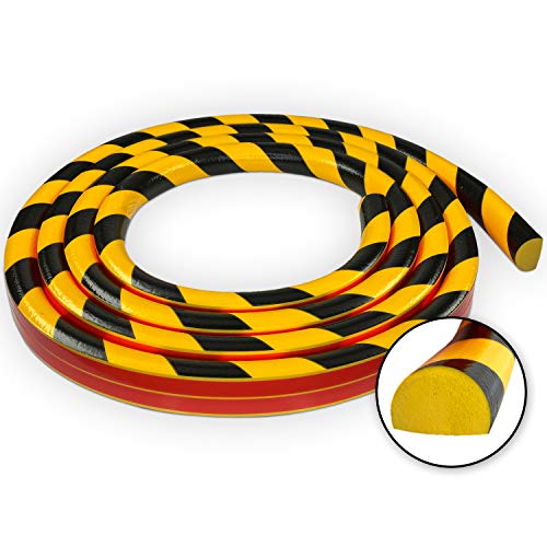 Betriebsausstattung24 Flächenschutzprofil Typ C - gelb/schwarz - selbstklebend - Länge: 5,0 m von Betriebsausstattung24