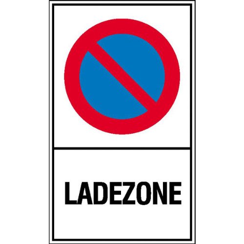 Betriebsausstattung24® Haltverbotsschild Eingeschränktes Haltverbot Ladezone, 40x60 cm von Betriebsausstattung24
