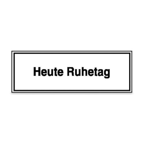 Betriebsausstattung24® Heute Ruhetag Hinweisschild, Kunststoff, 15x10 cm von Betriebsausstattung24