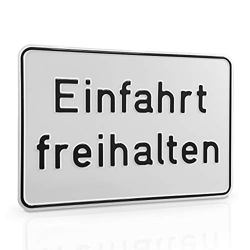 Betriebsausstattung24® Hinweisschild „Einfahrt freihalten“ | Schilder zur Grundbesitzkennzeichnung | Aluminium | 30,0 x 25,0 cm von Betriebsausstattung24