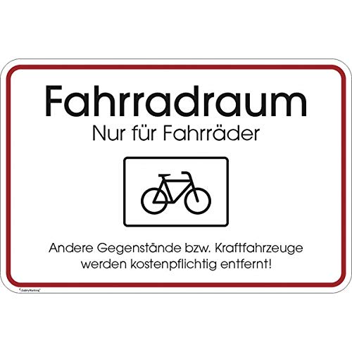 Betriebsausstattung24® Hinweisschild „Fahrradraum“ | Grundbesitzkennzeichnung | Rechteckig | Querformat (PVC - Folie, 30,0 x 20,0 cm) von Betriebsausstattung24