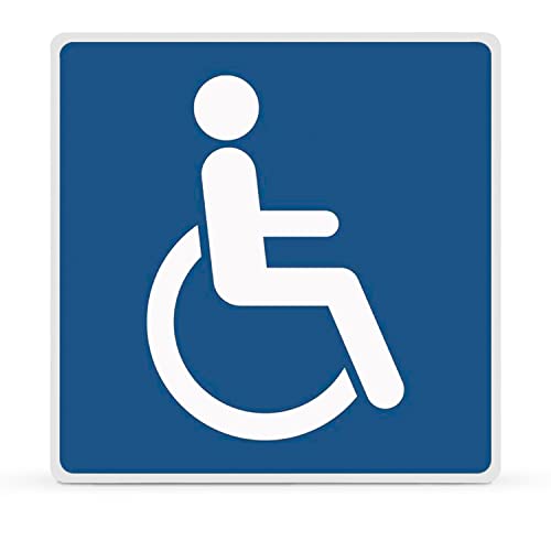 Betriebsausstattung24® Hinweisschild Rollstuhlfahrer | BxH 20,0 x 20,0 cm, Magnetfolie | Befestigungsart: Zum Anheften | Rollstuhl Schild Auto | Barrierefreies Gebäude von Betriebsausstattung24