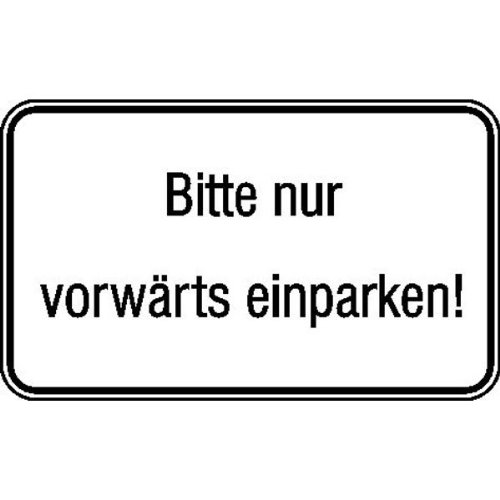 Betriebsausstattung24® Hinweisschild Tankanlagen und Garagen Bitte nur vorwärts einparken!,Alu, 25x15cm von Betriebsausstattung24