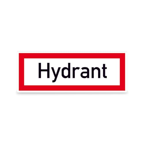 Betriebsausstattung24 Hinweisschild " Hydrant" - 29,7 x 10,5 cm - Aluminium, geprägt - DIN 4066 (D1) - Feuerwehr - Brandschutz von Betriebsausstattung24