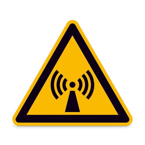 Betriebsausstattung24® Warnschild Warnung vor elektromagnetischem Feld, Alu geprägt, Größe 100 mm von Betriebsausstattung24