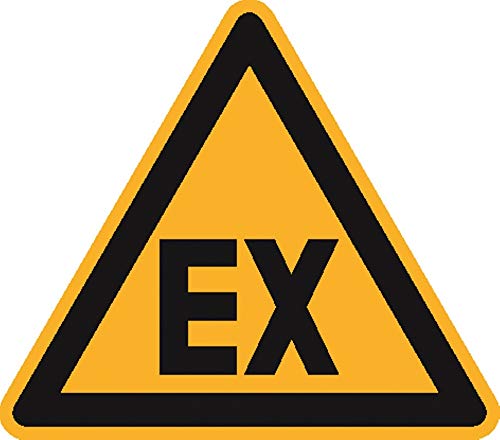 Betriebsausstattung24® Warnschild Warnung vor explosionsfähiger Atmosphäre, Alu geprägt, 200 mm von Betriebsausstattung24