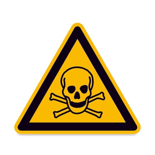 Betriebsausstattung24® Warnung vor giftigen Stoffen Warnschild, Alu geprägt, Größe 100 mm von Betriebsausstattung24
